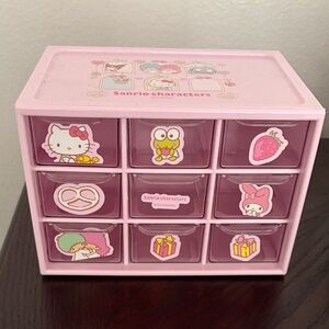 Sanrio Pink Character Drawer Organizer